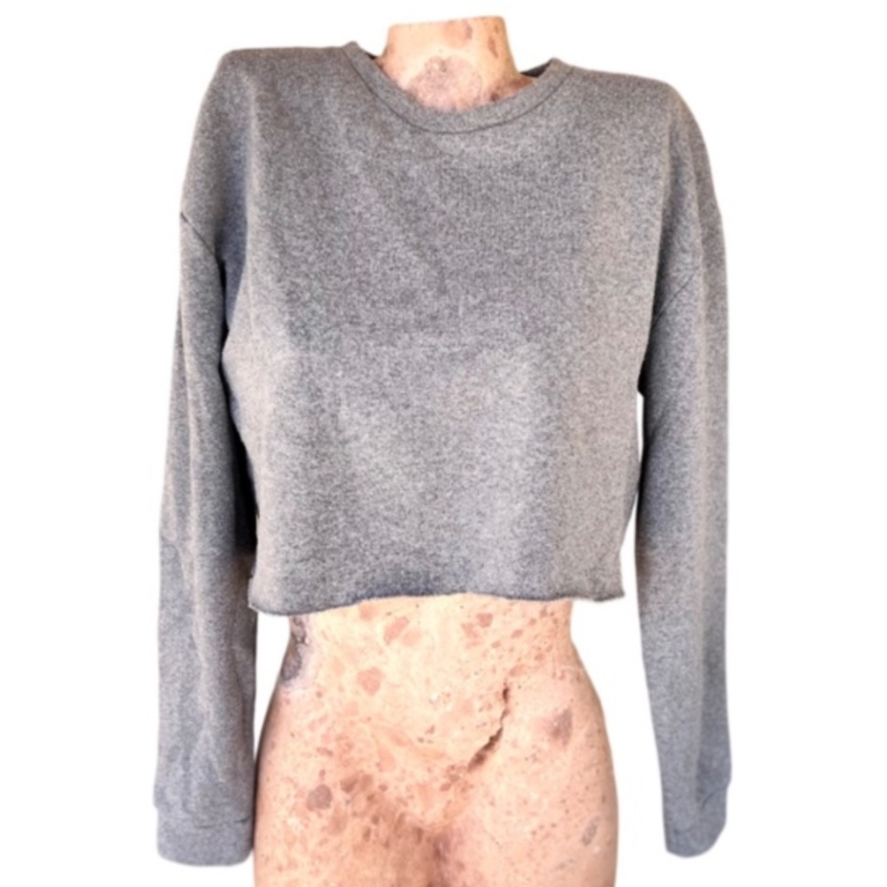 Pashmina Grey Cropped Sweatshirt